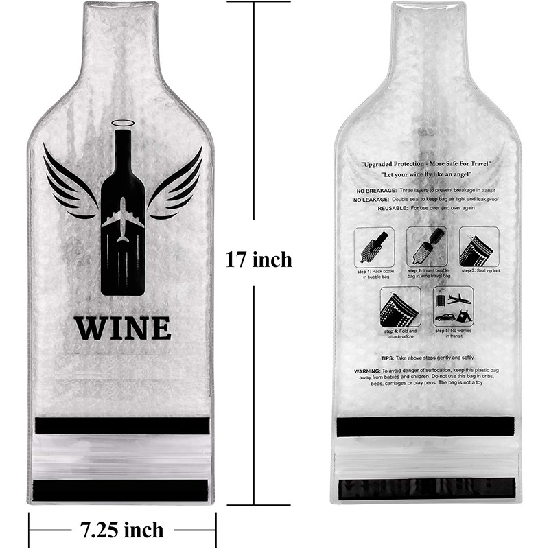 Reusable wine bottle protector sleeves
