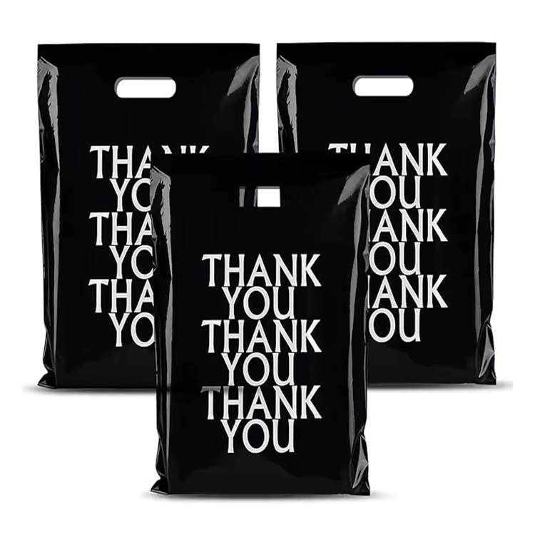 Black Plastic Luxury Shopping Bag