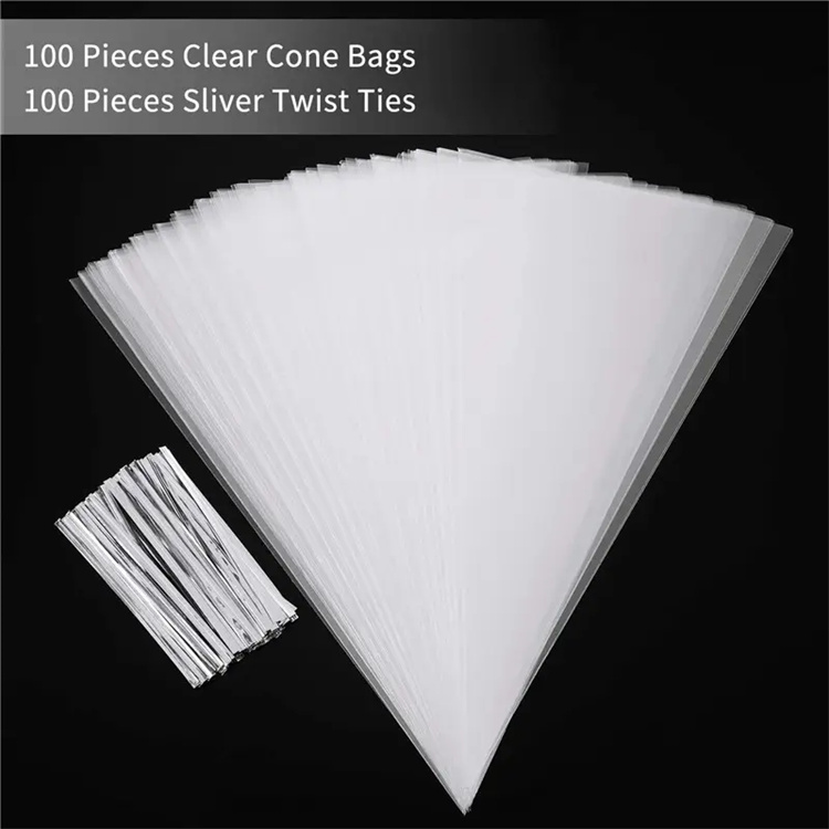 Transparent Food Grade Triangle Cone Bags