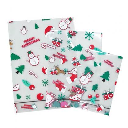 Christmas cellophane cookie bags