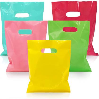 Die Cut Handle Plastic Gift Bags