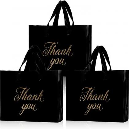 die cut thank you carrier shopping packaging bags