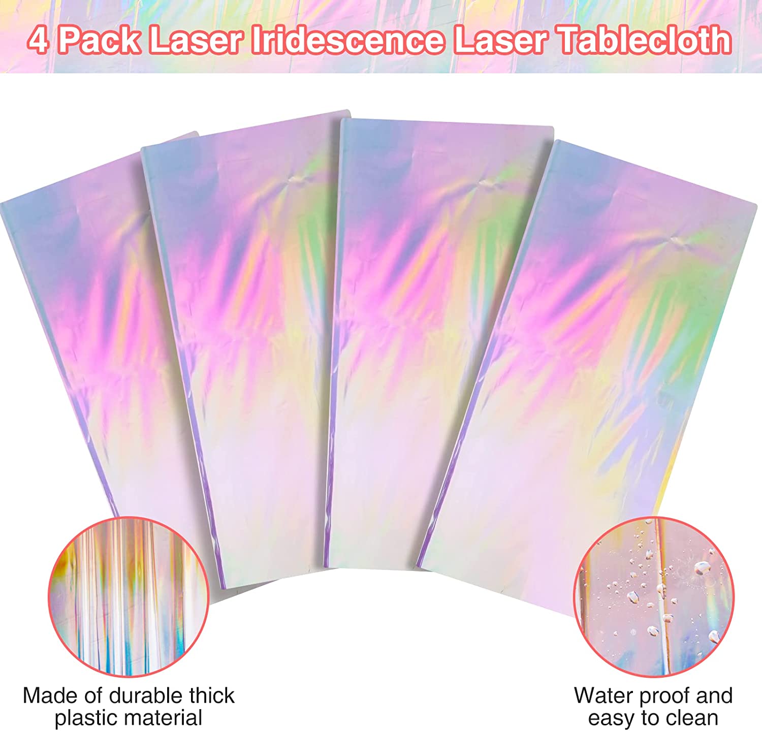 Iridescent Plastic Table Cover