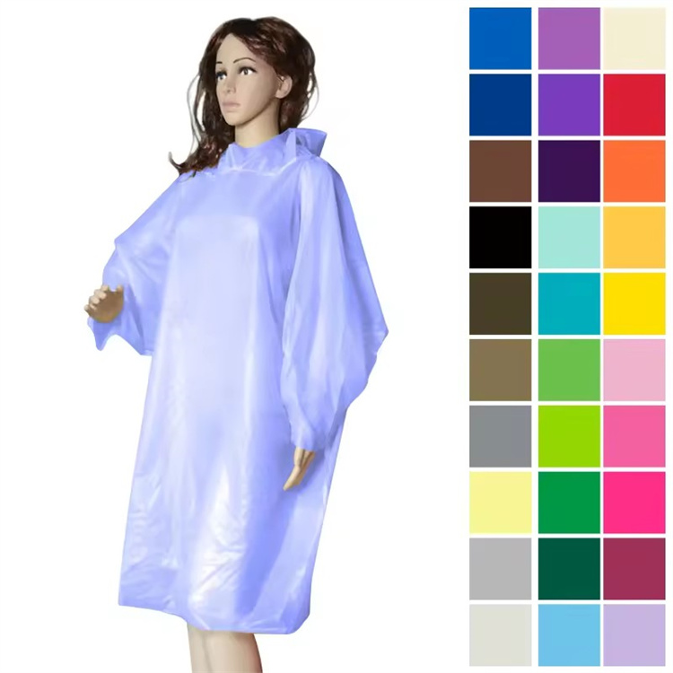 Portable disposable raincoat rain poncho